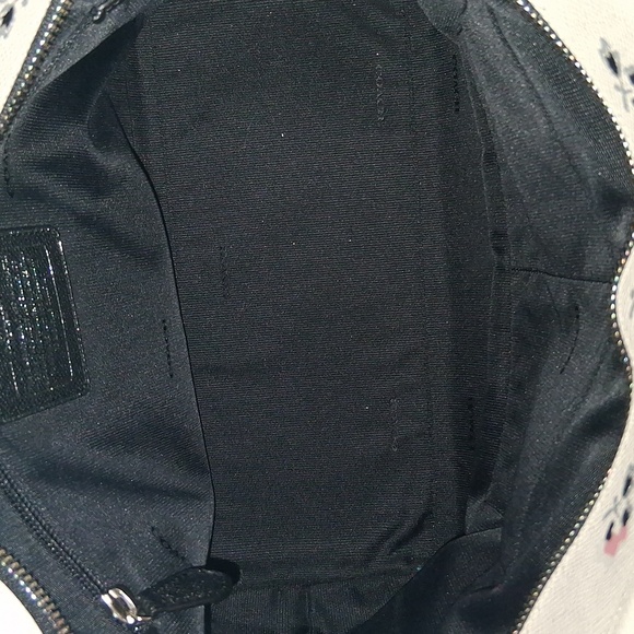 Coach Taxi Crossgrain Leather Tote Bramble Rose White Pink Floral Bag - Picture 11 of 16